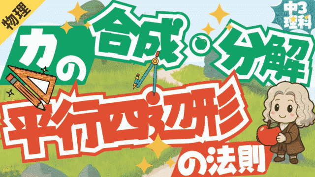 【中3理科】力の合成と分解の作図！合力・分力を平行四辺形で求める方法をやさしく解説 理科バリーclub