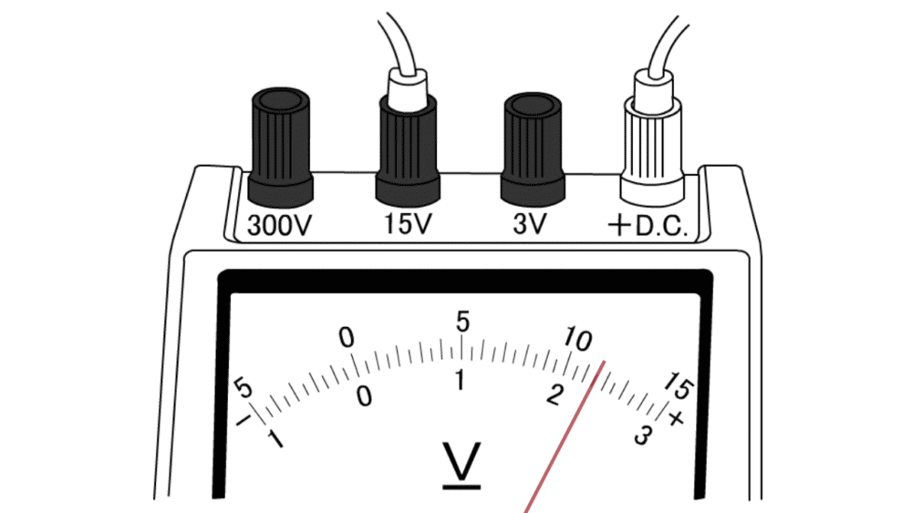 電圧計の読み取り問題例15Vパターン